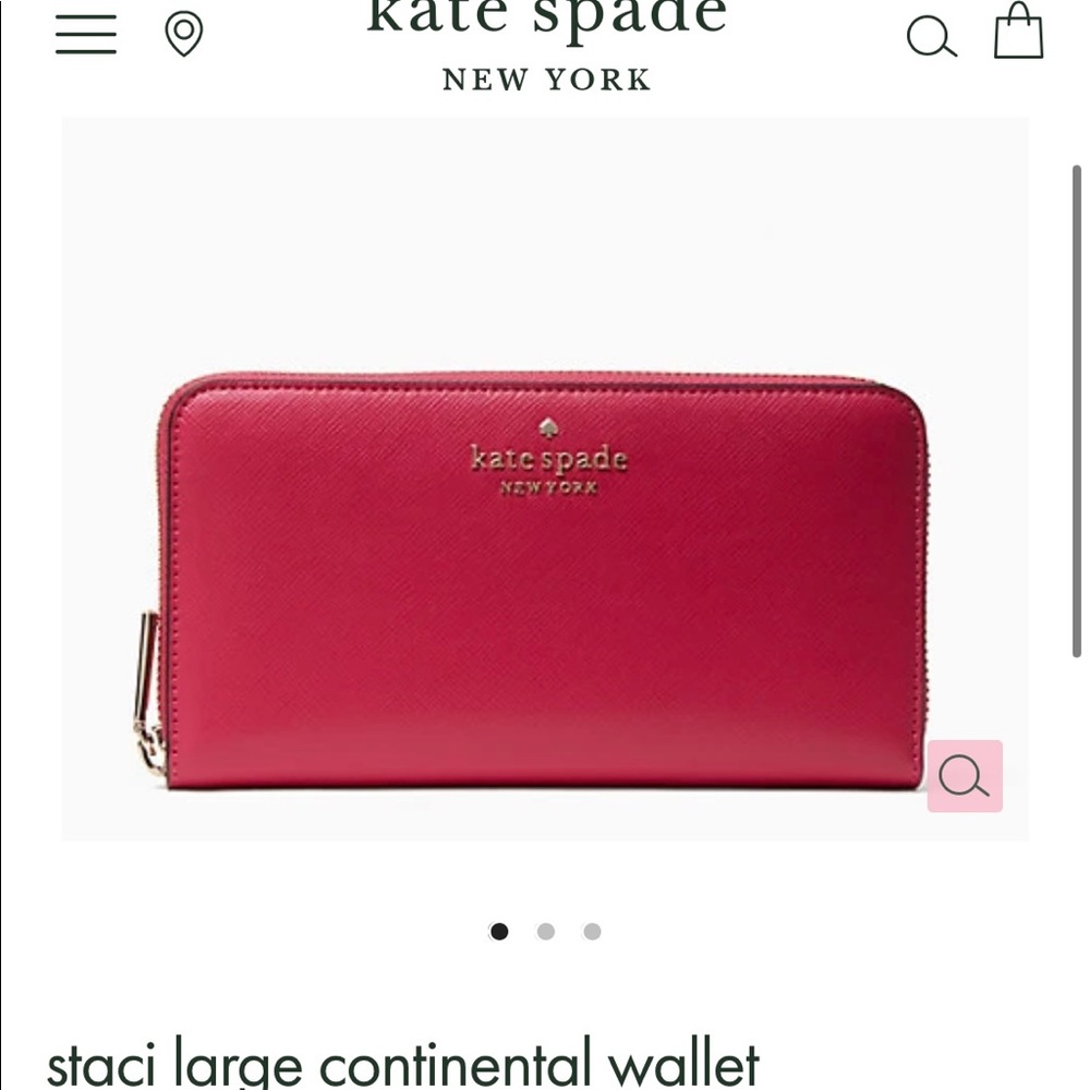 Kate Spade - NEW Continental Wallet in Pink Ruby
